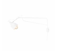 Lampada da Parete Cavo Spina Bianco Regolabile T: 90 CM Metallo E27 Wandleuchte
