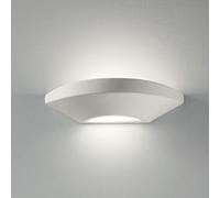 Lampada da parete ceramica bianca design moderno applique in gesso Isyluce inter