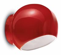 Lampada da Parete Ceramica Piccolo B:21 CM Rosso Retrò Incasso Interno