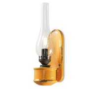 Lampada da Parete Ceramica Vetro H:33 CM Artigianale ad Olio Look E14 Giallo