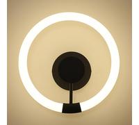 Lampada da Parete Circolare in Metallo per Interni, Applique da Parete a LED Moderna nordica da 10 W, Illuminazione da Parete ad Anello in Acrilico, lampade da Parete per Camera da Letto, comodin