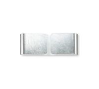 Applique Contemporanea Clip Metallo Argento 2 Luci G9 3W 3000K Luce Calda