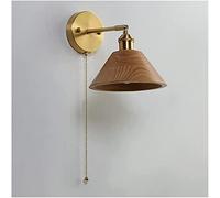 Lampada da parete con interruttore a filo pull, luce da parete regolabile per camera da letto, luce notturna retrò, decorazione rurale, illuminazione per corridoio, motel hotel, fattoria (colore