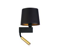Lampada da Parete con Interruttore Leggere Oro Nero E27+G9 Camera Wandleuchte