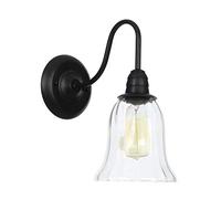 Lampada da Parete con Paralume in Vetro, Lampada da Parete Impermeabile, 2 Stili, E27, Edison, Applique da Parete, apparecchio di Illuminazione per Porte e Patio, Lampada da Parete