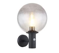 Lampada da parete con rilevatore di movimento lampada da esterno con rilevatore di movimento antracite casa illuminazione esterna acciaio inossidabile, sfera, 1x E27, LxLxA 26,5x25x37 cm