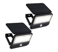 Lampada da parete con rilevatore di movimento Luce solare a LED lampada da porta d'ingresso lampada da giardino, 1x LED 400lm bianco neutro, LxH 14,4x10,4 cm, set da 2