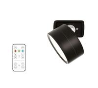 Lampada da parete con rotazione magnetica a 360°, luce LED ricaricabile dimmerabile con telecomando, lampada for la cura degli occhi a 3 colori for camera da letto, corridoio, lettura(White Shell)
