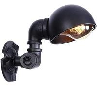 Lampada da Parete con Staffa in Metallo, Stile Minimalista, con Paralume Rotondo, Lampada da Parete in Ferro battuto Edison Nero, Applique da Parete Moderna, per Sala da Pranzo, Studio, Loft, Acc