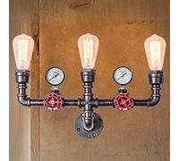 Lampada Da Parete Con Tubo Dell'acqua Vintage Applique Industriale Retrò Steampunk Design Deco Loft Applique Da Parete Illuminazione Led Per Bar Caffetteria Scale Passerella Ristorante Corridoio,B