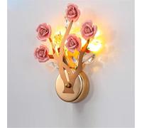 Lampada da Parete contemporanea squisita, Pastorale, Creativa, con Fiori di Rosa, a LED, per Soggiorno, Camera da Letto, Studio, Hotel, Villa, Modello, corridoio, Decorazione Lumin