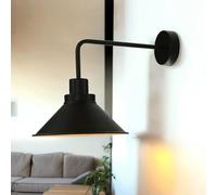 Lampada da parete CRAFT in metallo nero E27 variabile D: 41cm A: 30cm L: 25cm stile industriale per scala ufficio lampada da parete sala studio per interni