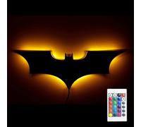 Lampada da Parete Creativa 3D Batman RGB LED Decorativa con Telecomando 30 Cm