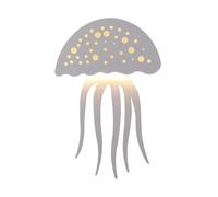 Lampada da parete creativa a forma di medusa, applique LED in metallo e acrilico per camera dei bambini, camera da letto, corridoio e soggiorno, lampada unica per un'atmosfera giocosa