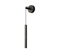 Lampada da parete da comodino, lampada da parete in ottone a tubo lungo con applique da parete con paralume in acrilico, moderne lampade da parete a LED, semplice illuminazione decorativa da parete
