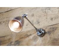 Lampada da parete da gioielliere, stile industriale, 11x43x11 cm, in metallo argentato con orientamento flessibile