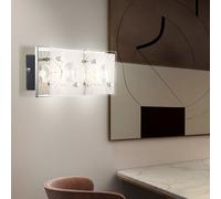 Luci Soggiorno Lampada da Parete Corridoio 2x LED Fantasia Vetro Cromo Cristalli