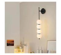 Lampada da Parete di Lusso Creativa nordica in Perle, Decorazione per la casa, Lampada da Soggiorno, Applique da Parete in Oro e Nero per Comodino