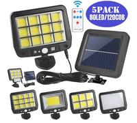 Lampada da parete divisa per esterni a luce solare a LED con sensore di movimento a 3 modalità faretti solari ad energia solare lampioni per giardino