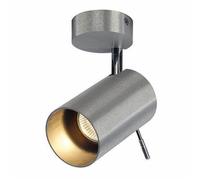 Lampada da parete e soffitto slv asto tube i, alluminio spazzolato, gu10, max.75