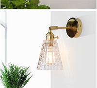 Lampada da parete E27 LED in rame con interruttore della luce, compatibile con la camera da letto,Plafoniera Lampadario Da Soffitto