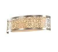 Lampada Da Parete Elegante In Foglia D'Argento In Lino 62Cm Arabesque
