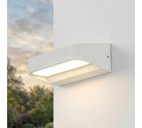 Lampada da parete esterna a LED in alluminio IP54 luce bianca calda 3000 K 450 lm 14,2 cm di larghezza Bianca allungata Lampada da parete moderna per esterni Lampada da terrazza