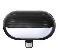 Lampada da parete esterna con sensore di movimento per il giardino nero