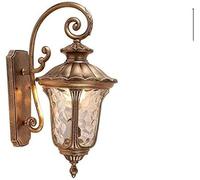 Lampada da parete esterna impermeabile in alluminio con paralume in vetro, compatibile con lampada decorativa for portico, fienile e cortile,illuminazione a soffitto