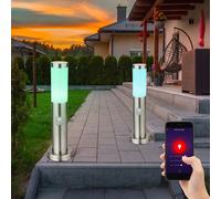 Lampada Da Parete Esterna Stehlampe Smart RGB LED Dimmable 2er Set etc-shop