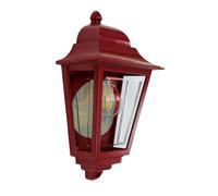 Lampada da Parete Esternaa Alluminio IP44 E27 H:32,5 CM B:19 CM Rustico Rosso