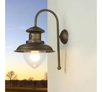 Lampada da Parete Esternaa Antico Bronzo Ottone Manufatto E27 Vintage Premium