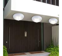 Lampada da Parete Esternaa Apparecchio Facciata Alu Bianco LED Giardino Glas 3er