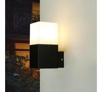 Lampada da Parete Esternaa IP44 H:16,5 CM B: 8 Piccolo Nero Bianco E27 Angolare