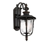Lampada da Parete Esternaa Lanterna Bronzo Grattugiato Acciaio Vetro H 45,7 CM [EEK: Non valutato]
