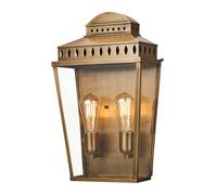 Lampada da Parete Esternaa Lanterna Ottone 2 Fiamma H 48,9cm IP44 Veranda Balkon