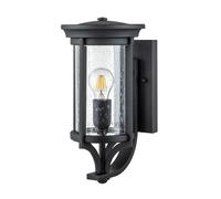 Lampada da Parete Esternaa Nero IP44 E27 H:39 CM Regenglas Metallo Rustico