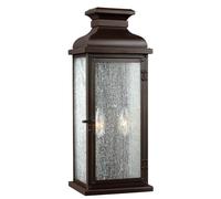 Lampada da Parete Esternaa Rame Acciaio H 46 CM IP44 2 Fiamma Lanterna Giardino [EEK: Non valutato]