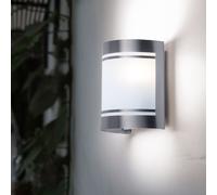 Lampada da Parete Esterni Apparecchio Facciata Acciaio Inox Argento Porta Luce [EEK: Non valutato]