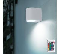 Lampada da Parete Esterni Giardino Regolatore Telecomando LED RGB Balcone Bianco [EEK: F]