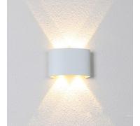 lampada da parete esterno applique in alluminio doppio emissione di luce 12w