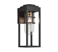 Lampada Da Parete Esterno E27 IP44 Alta 45,7 Cm Nera Rustica