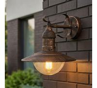 Lampada Da Parete Esterno Giardino Lampione Terrazza Nero-Oro [EEK: Non valutato]