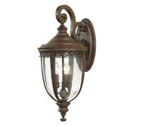 Lampada da Parete Esterno IN Bronzo Antico 62cm Alto IP44 E14 Lanterna Casa Hof