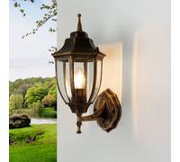 Lampada da Parete Esterno IP44 Rame E27 Vetro Alluminio Rustico per Cortile Casa