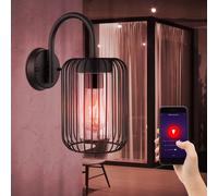 Lampada da Parete Luce per Esterni Luce Smart RGB LED Griglia App Comando Nero [EEK: F]