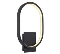 Lampada Da Parete Esterno LED Lampada Esterno ALU IP44 Nera Metallo Nera H 32 Cm