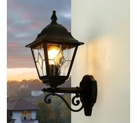 Lampada Da Parete Esterno Nera In Metallo IP43 Rustica Elegante LEADWORTH