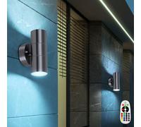 Lampada da Parete Esterno Patio Dimmerabile Telecomando RGB LED 2er Set [EEK: F]