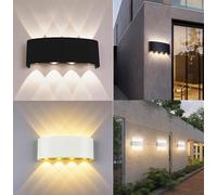 lampada da parete esterno plafoniera applique Luce Doppia Emissione 16w ip65